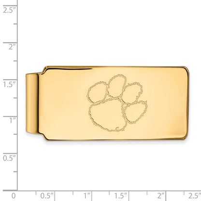 10K Yellow Gold Gold LogoArt Clemson University Tiger Paw Money Clip
