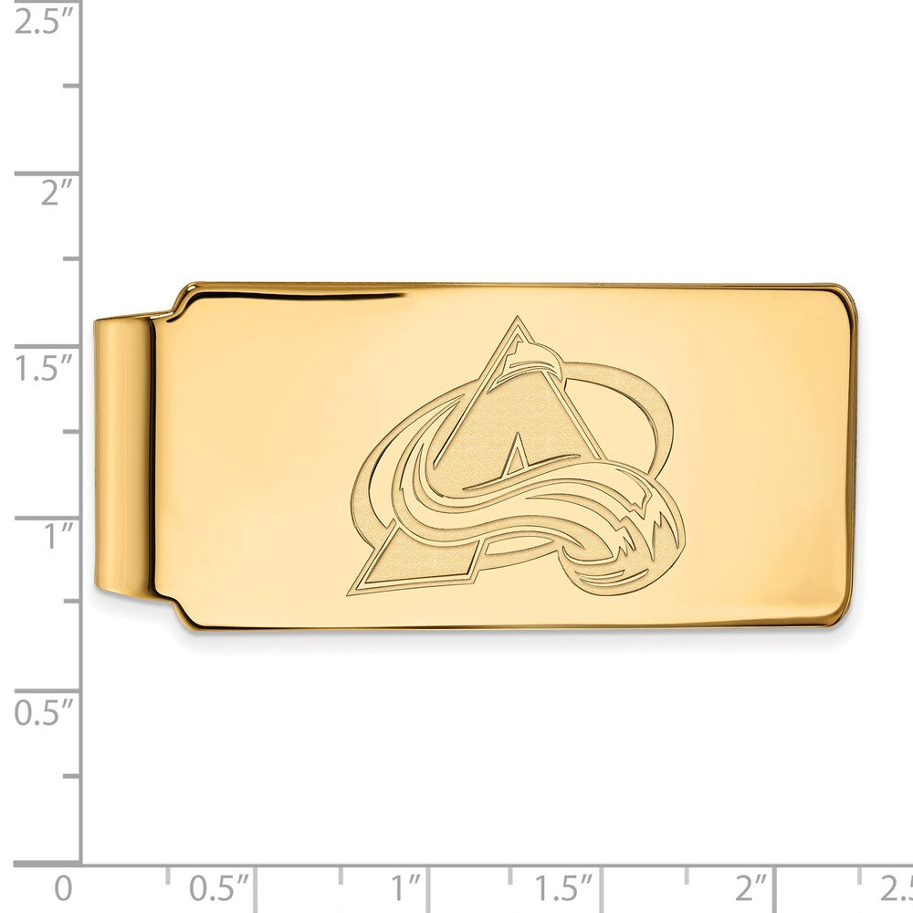 10K Yellow Gold Gold NHL LogoArt Colorado Avalanche Money Clip