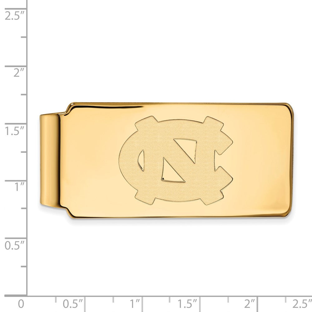 14K Yellow Gold Gold LogoArt University of North Carolina N-C Money Clip