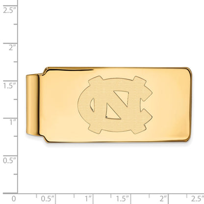 14K Yellow Gold Gold LogoArt University of North Carolina N-C Money Clip