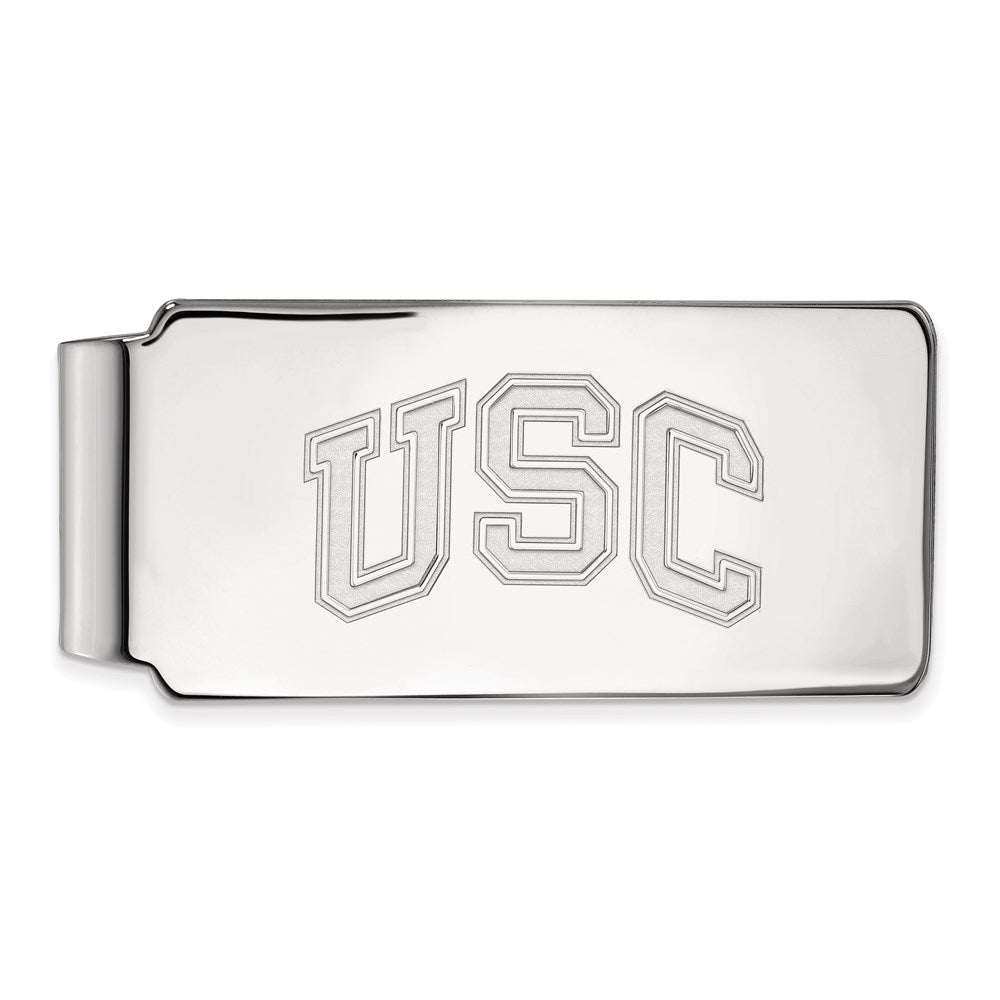 14K White Gold University of Southern California U-S-C Money Clip