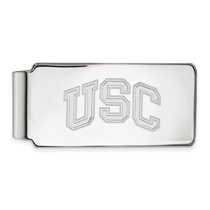 14K White Gold University of Southern California U-S-C Money Clip