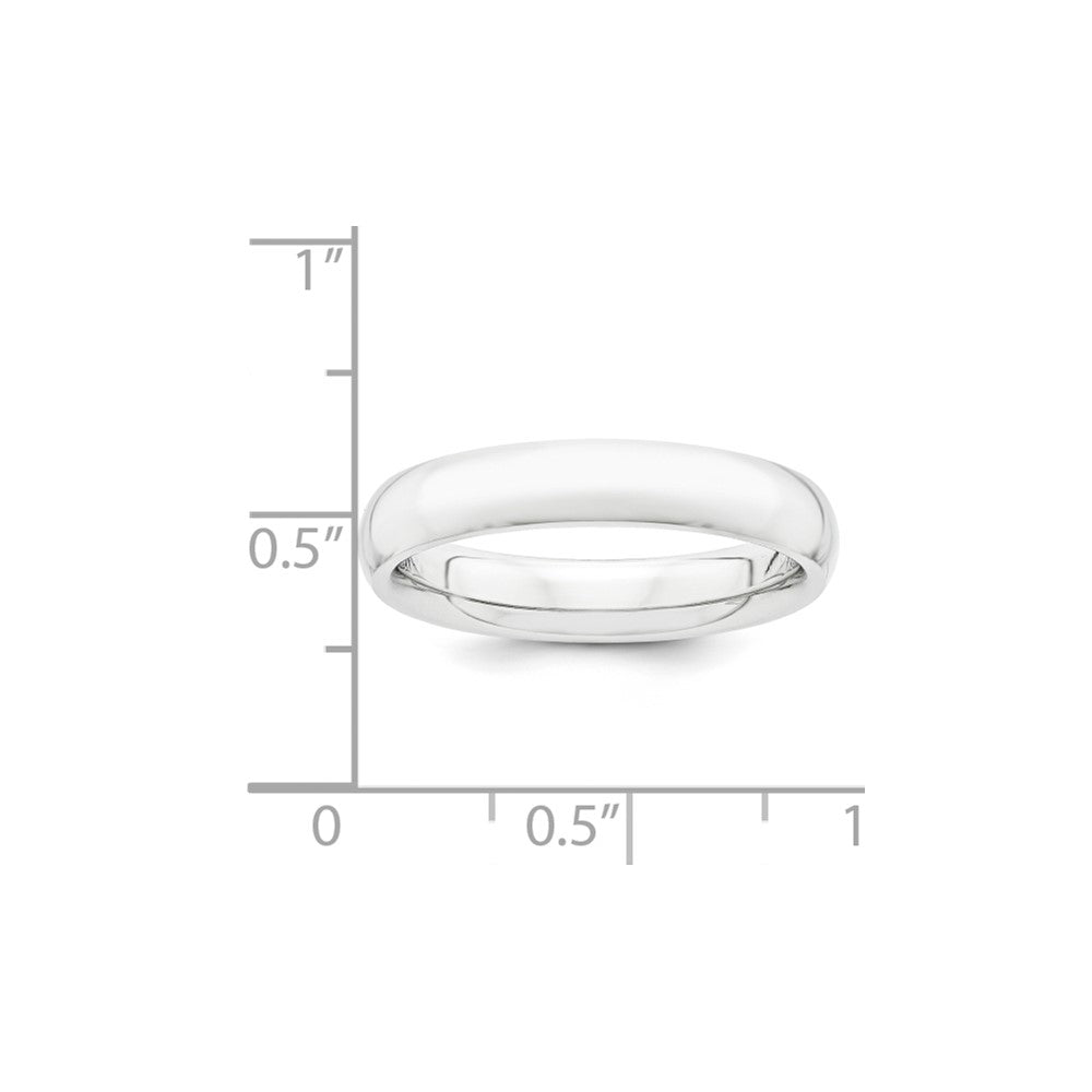 Platinum 4mm Lightweight Comfort-Fit Wedding Band Ring