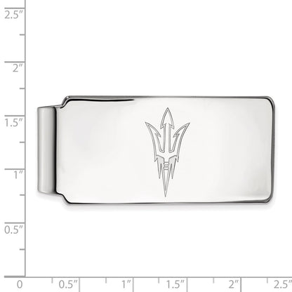 14K White Gold LogoArt Arizona State University Pitchfork Money Clip