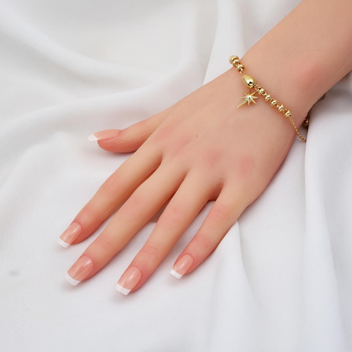 14K Yellow Gold North Star Charm Bracelet
