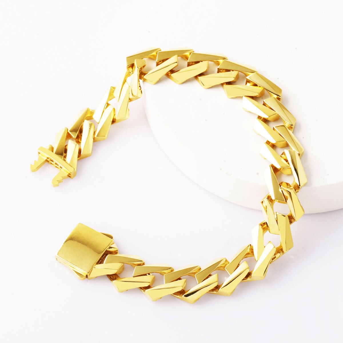 14K Yellow Gold Italian Curb Bracelet