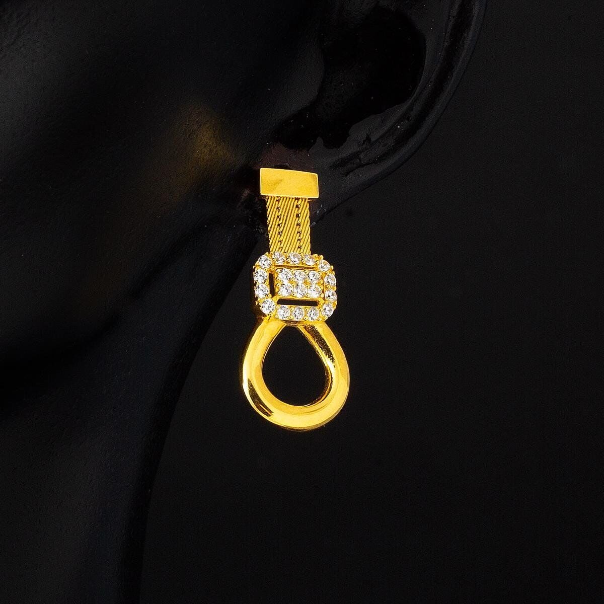 14K Yellow Gold Infinity Trabzon Mesh Cubic Zirconia Jewelry Set