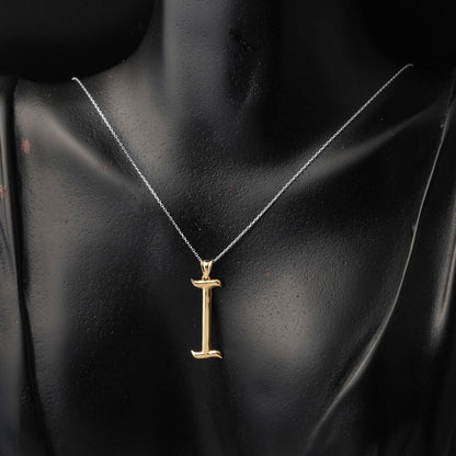 14K Yellow Gold Initial I Pendant
