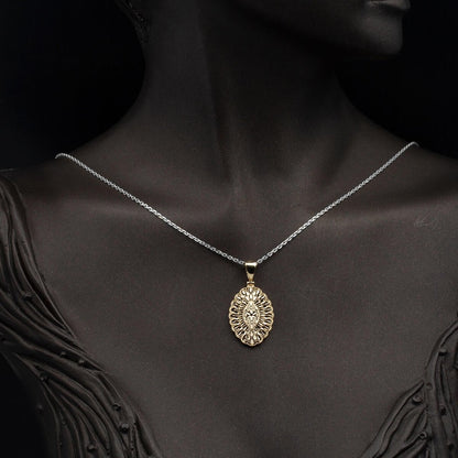 14K Yellow Gold Flower of Life Pendant