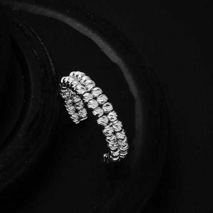 14K White Gold Bead Ring (3.1 g)