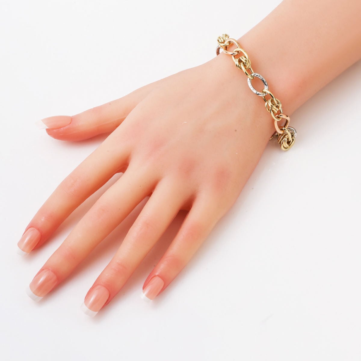 14K Yellow Gold Space Path Hoop Bracelet (8.79 g)