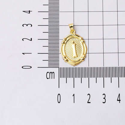 14K Yellow Gold Italian Initial I Pendant