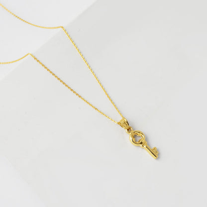 14K Yellow Gold Key Necklace