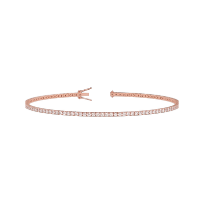 Diamond Tennis Anklet for Women | 14K Gold Natural Diamonds