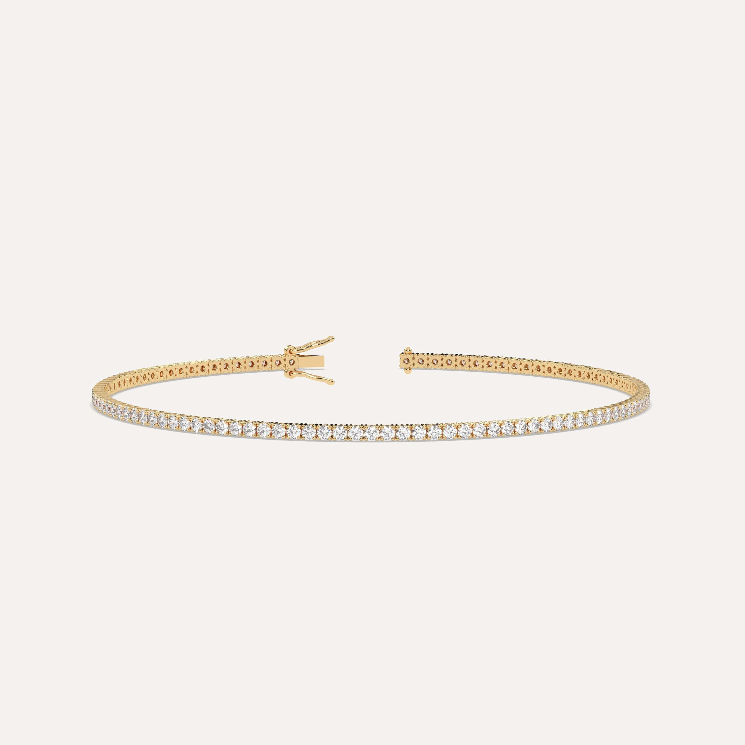 Diamond Tennis Anklet for Women | 14K Gold Natural Diamonds