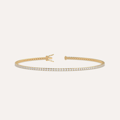 Diamond Tennis Anklet for Women | 14K Gold Natural Diamonds