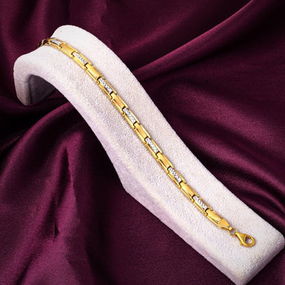 14K Yellow Gold Two Colored Bracelet (6.65 g)