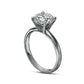 Certified 1.5 CT. Natural Clarity Enhanced Diamond Solitaire Engagement Ring in Solid 14K White Gold (I/SI2)
