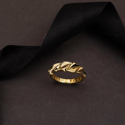 14K Yellow Gold Italian Curb Ring