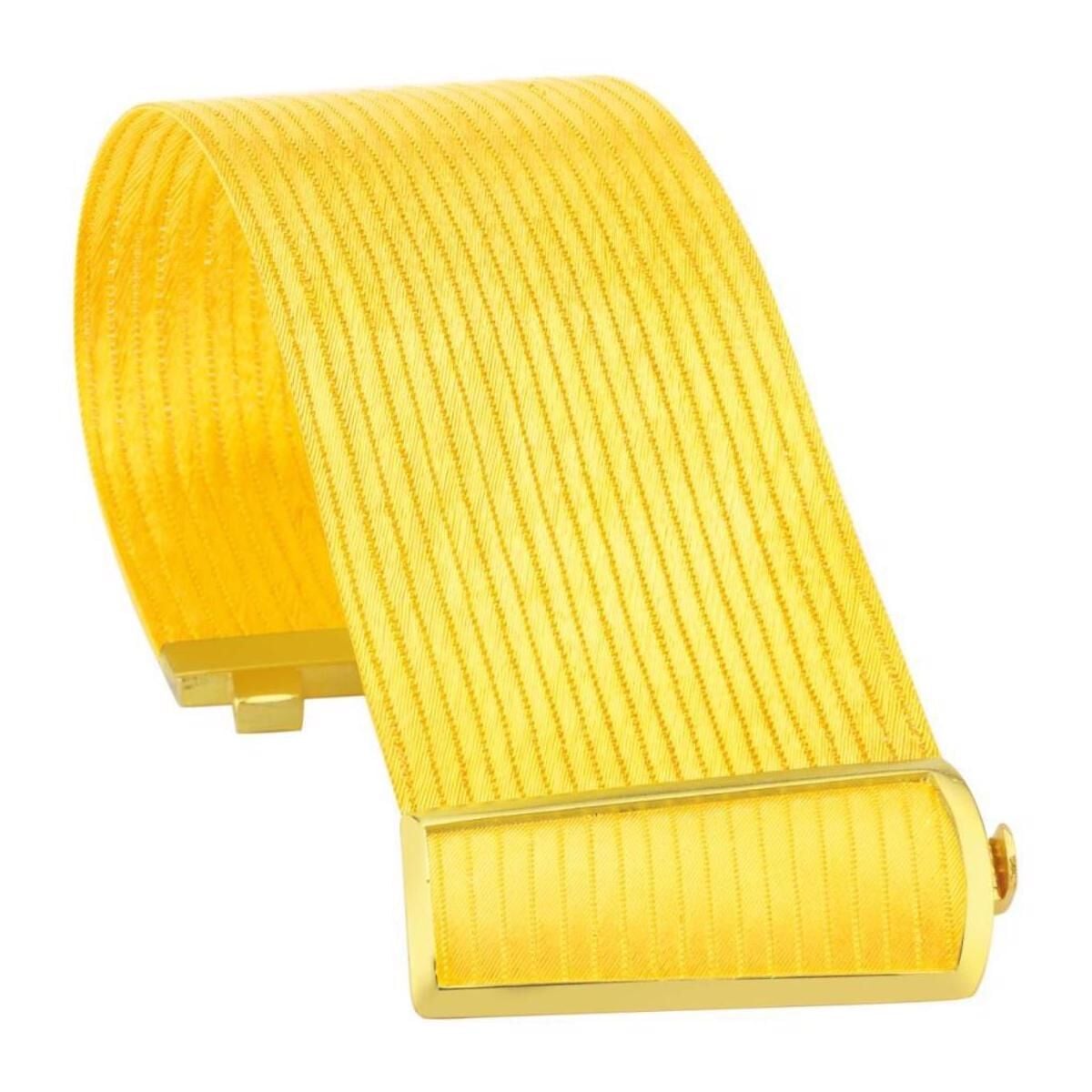 Yellow Gold Plated Sterling Silver 21 Row Trabzon Mesh Bangle