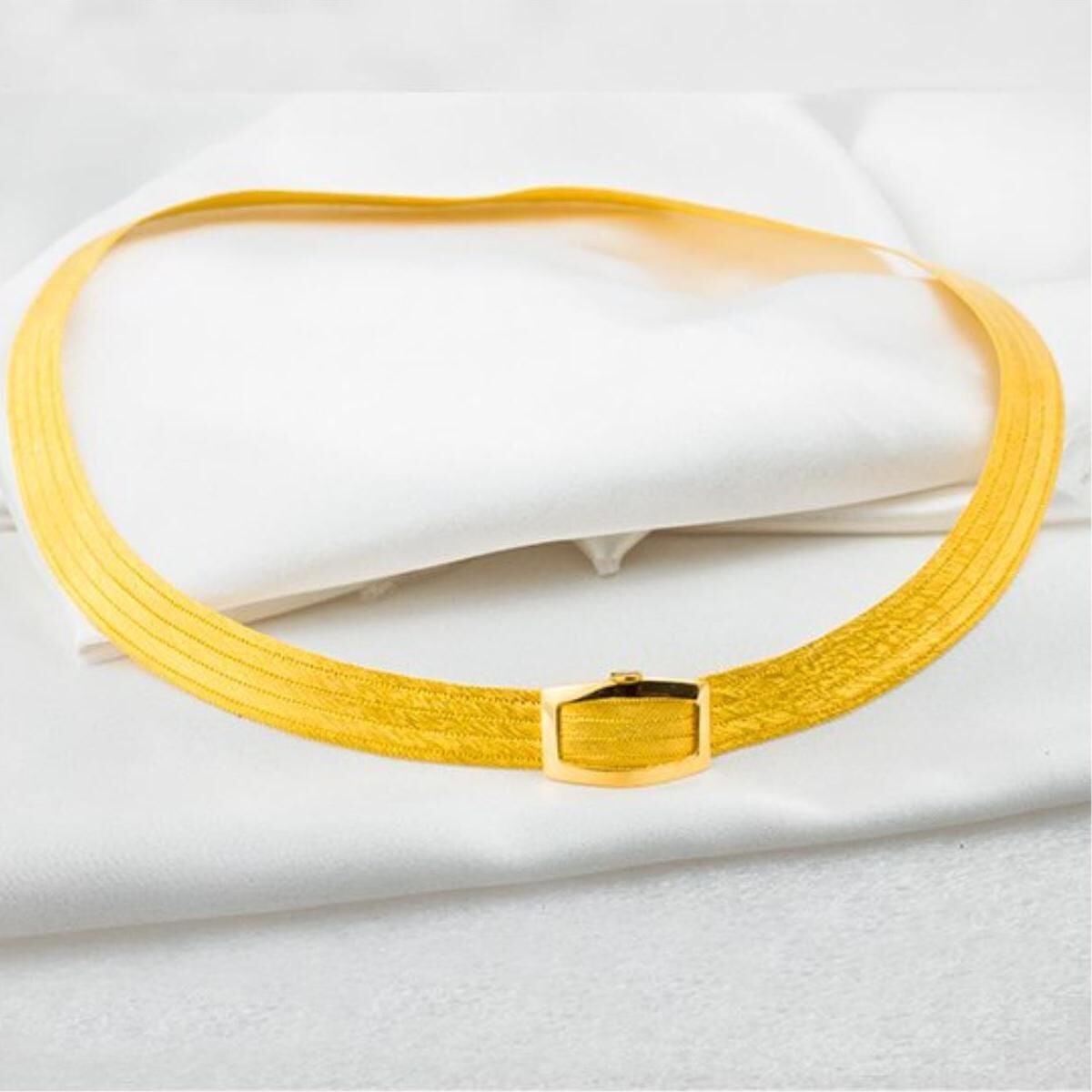 21 Row Yellow Sterling Silver Trabzon Mesh Set