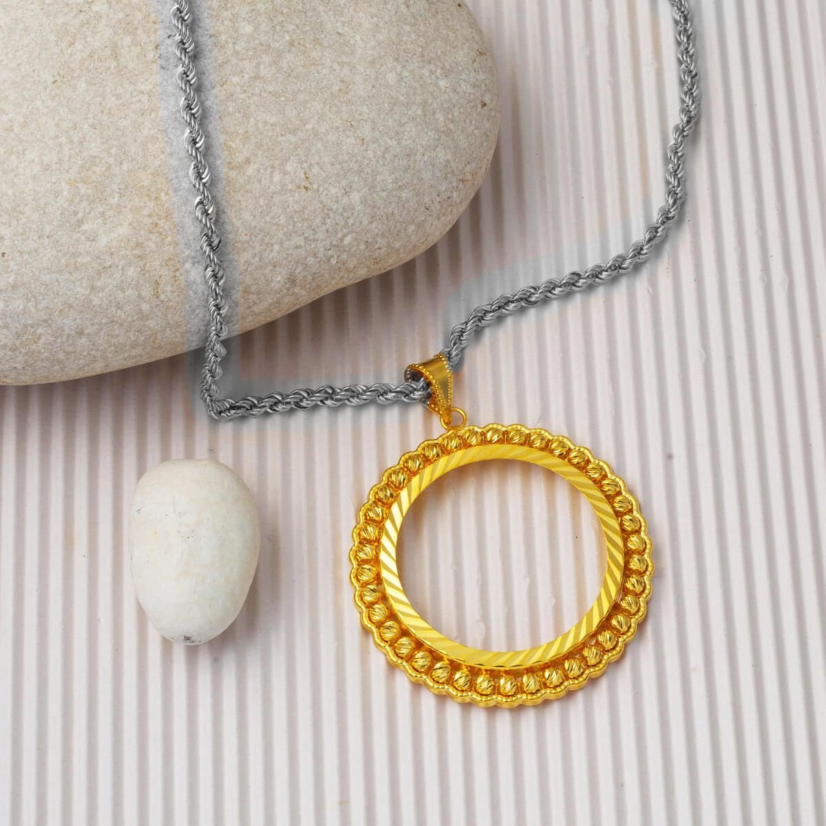 14K Yellow Gold Full Coin Bezel Pendant