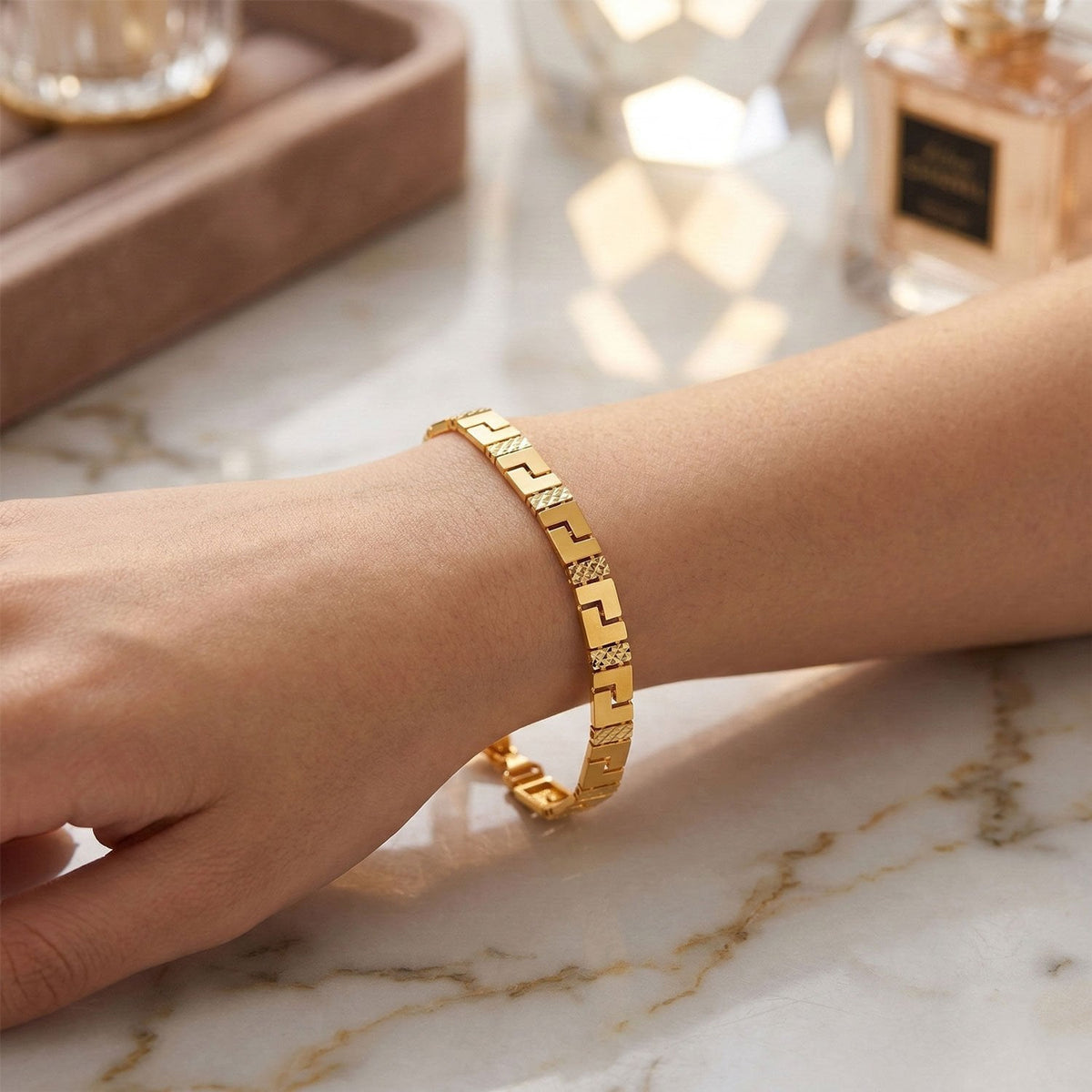 22K Yellow Gold Designer Inspired Style Bracelet