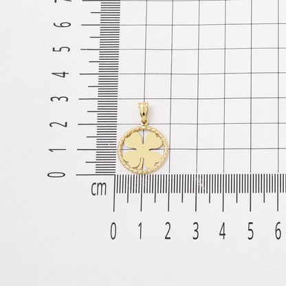 14K Yellow Gold Clover Pendant (1.28 g)