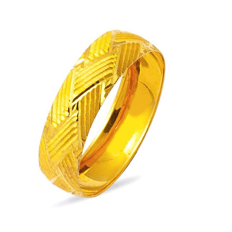 22K Yellow Gold Unisex Wedding Band Ring