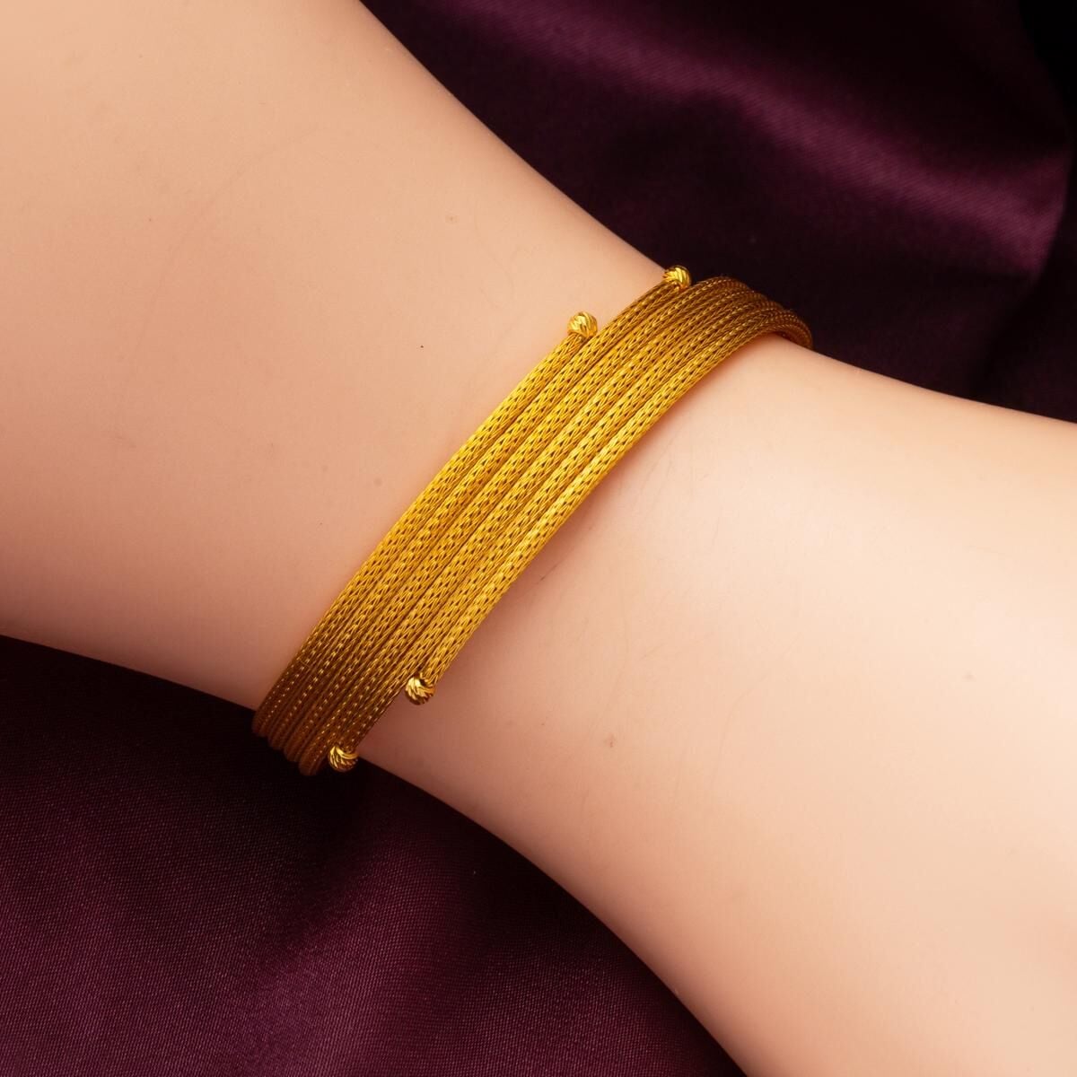 22K Yellow Gold Braided Bracelet