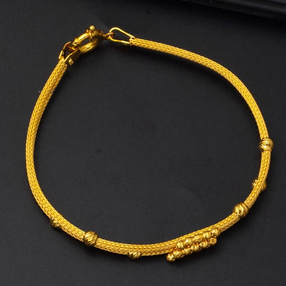 22K Yellow Gold Braided Chain Bracelet