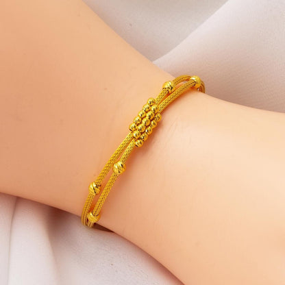 22K Yellow Gold Braided Chain Bracelet