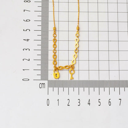 22K Yellow Gold Infinity Designer Inspired Necklace