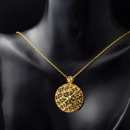 22K Yellow Gold Flower of Life Necklace (5.96 g)