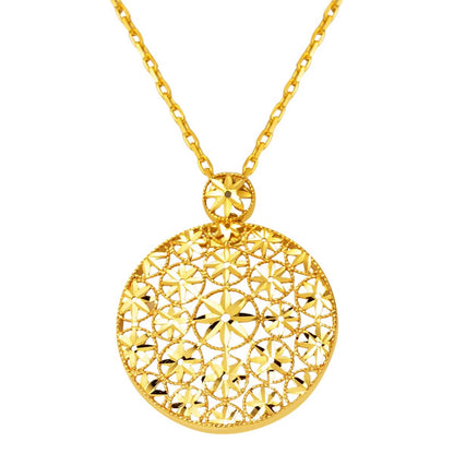 22K Yellow Gold Flower of Life Necklace (5.96 g)