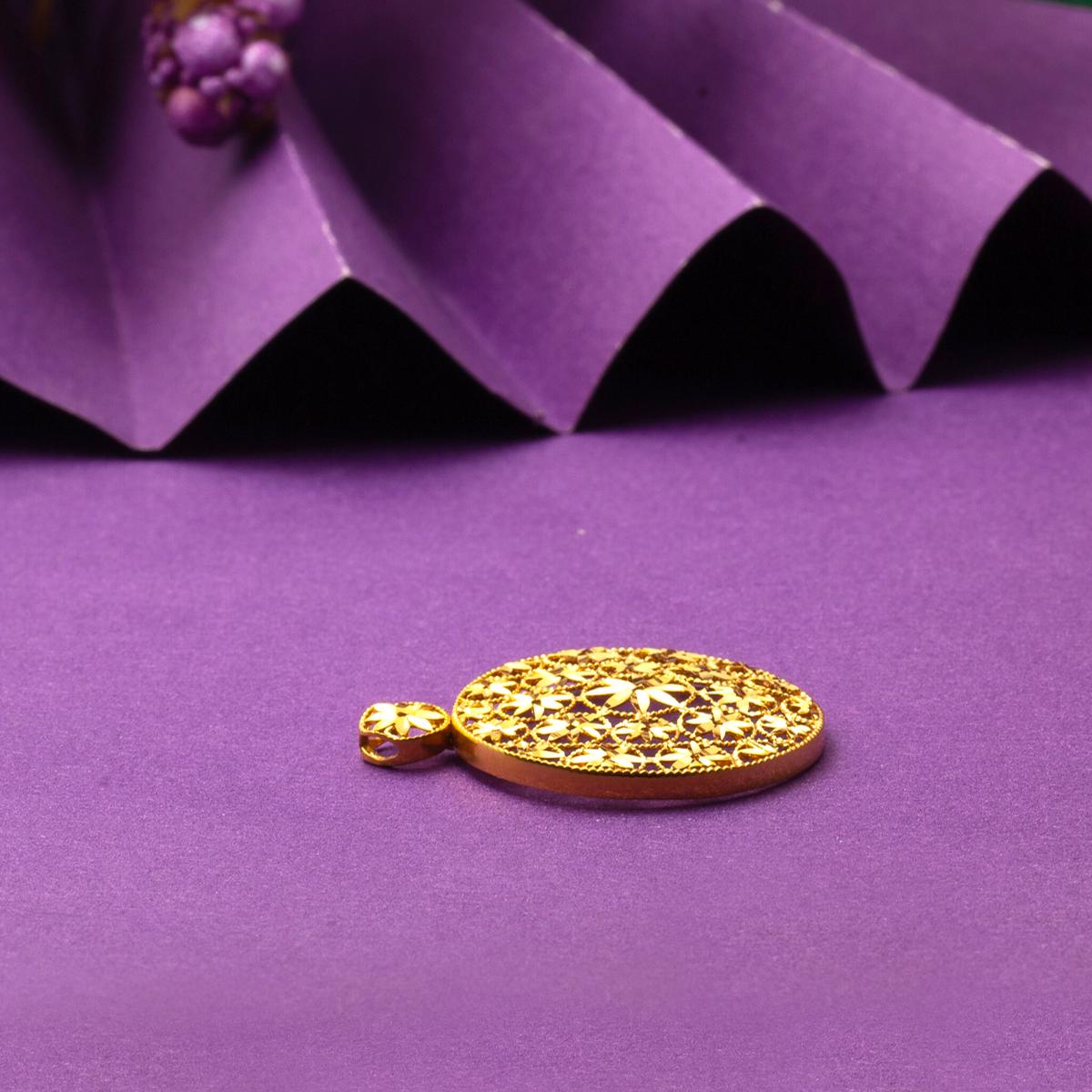22K Yellow Gold Flower of Life Necklace (5.96 g)