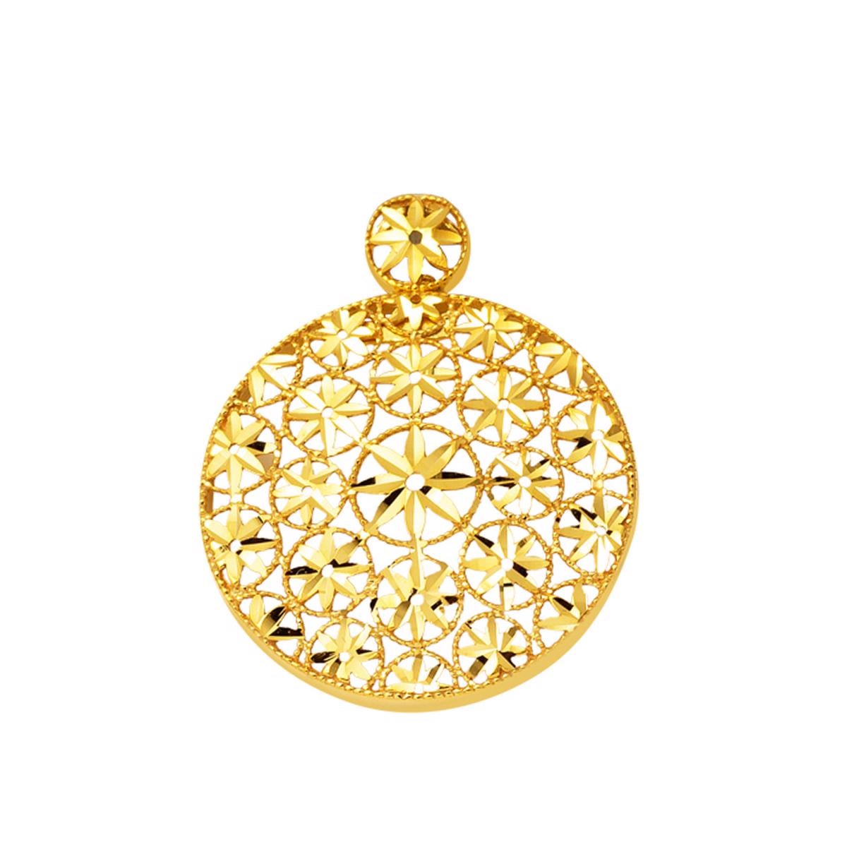 22K Yellow Gold Flower of Life Pendant (4.42 g)