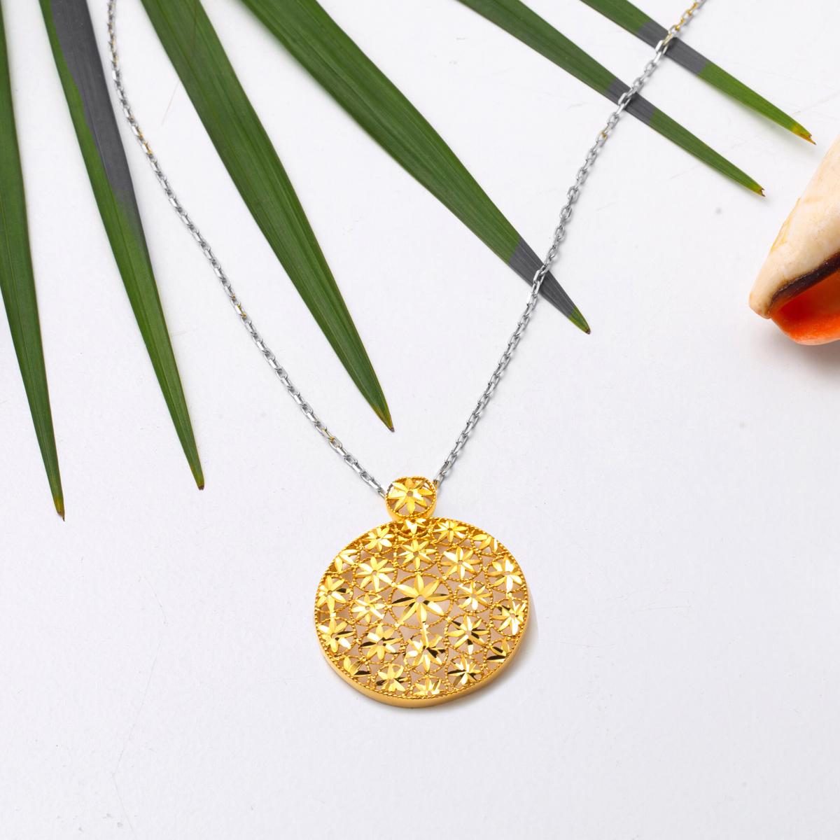 22K Yellow Gold Flower of Life Pendant (4.42 g)
