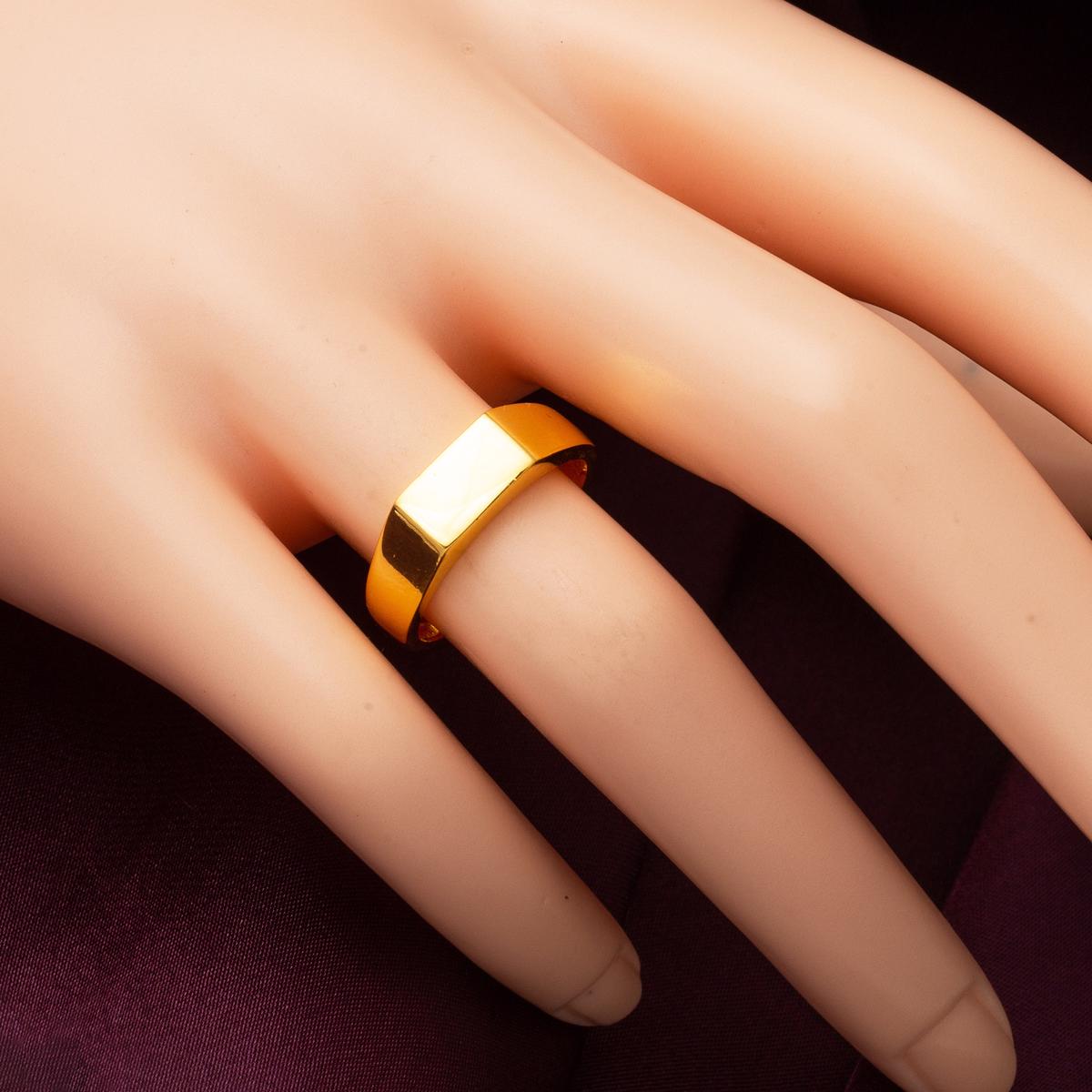 22K Yellow Gold Custom Text Personalized Signet Ring (3.73 g)