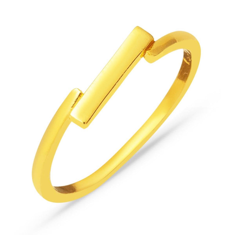 22K Yellow Gold Personalized Custom Text Ring