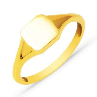 22K Yellow Gold Personalized Custom Text Ring (2.79 g)