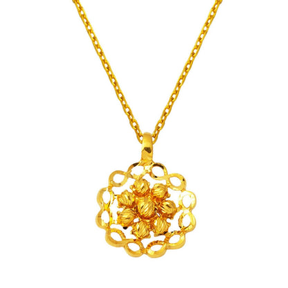 22K Yellow Gold Infinity Gold Bead Necklace