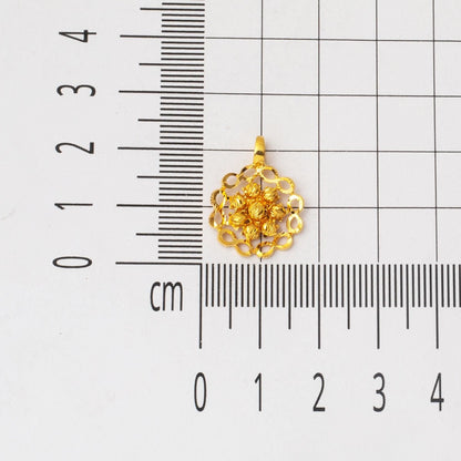 22K Yellow Gold Infinity Gold Bead Necklace