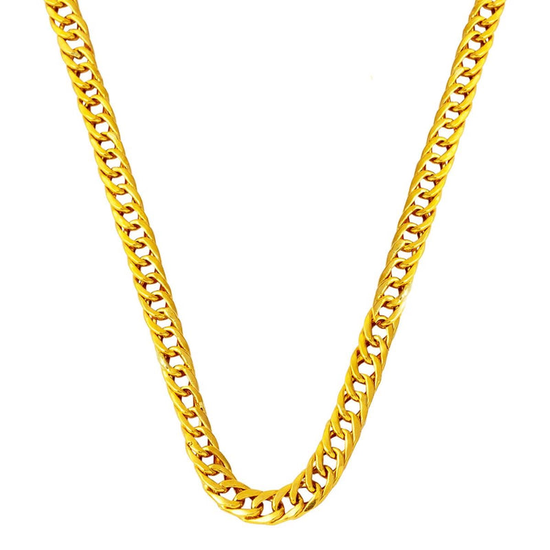 22K Yellow Gold Curb Chain 45 cm
