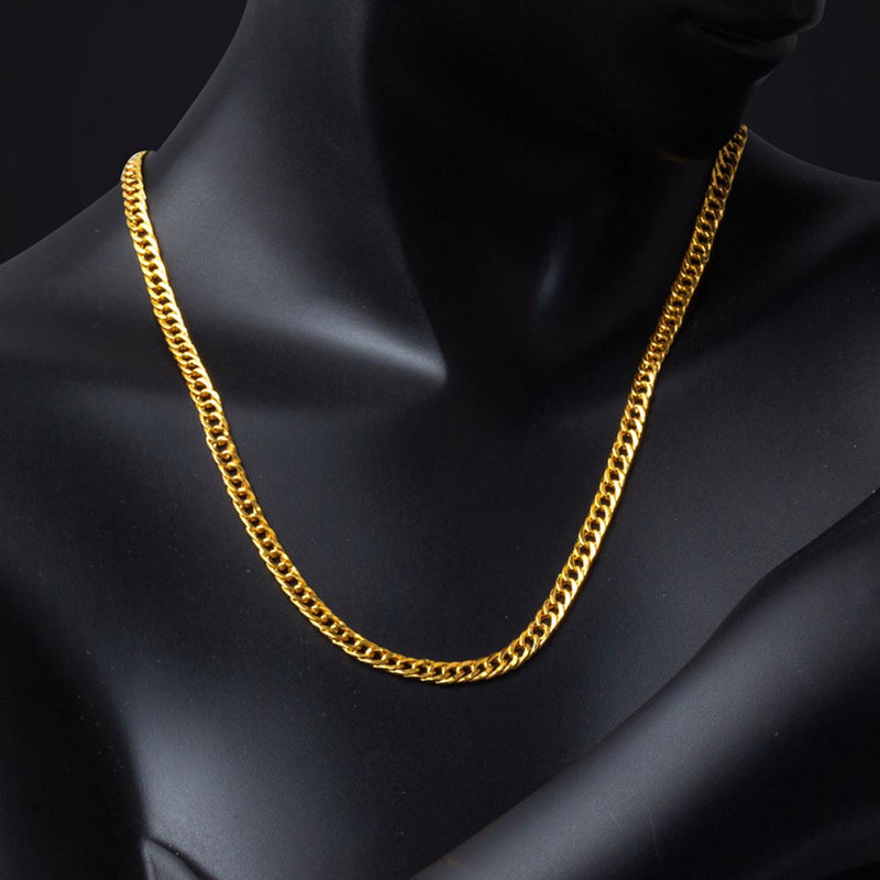 22K Yellow Gold Curb Chain 55 cm