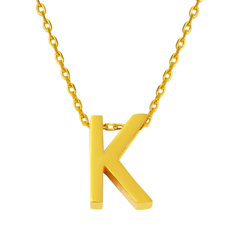 22K Yellow Gold Initial K Necklace (3.3 g)