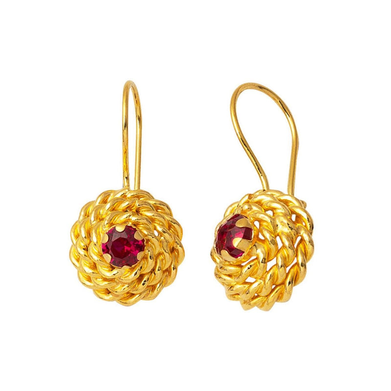 22K Rose Gold Cubic Zirconia Earrings