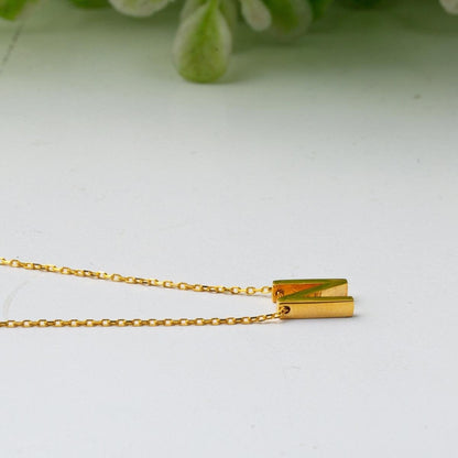 22K Yellow Gold Initial N Necklace