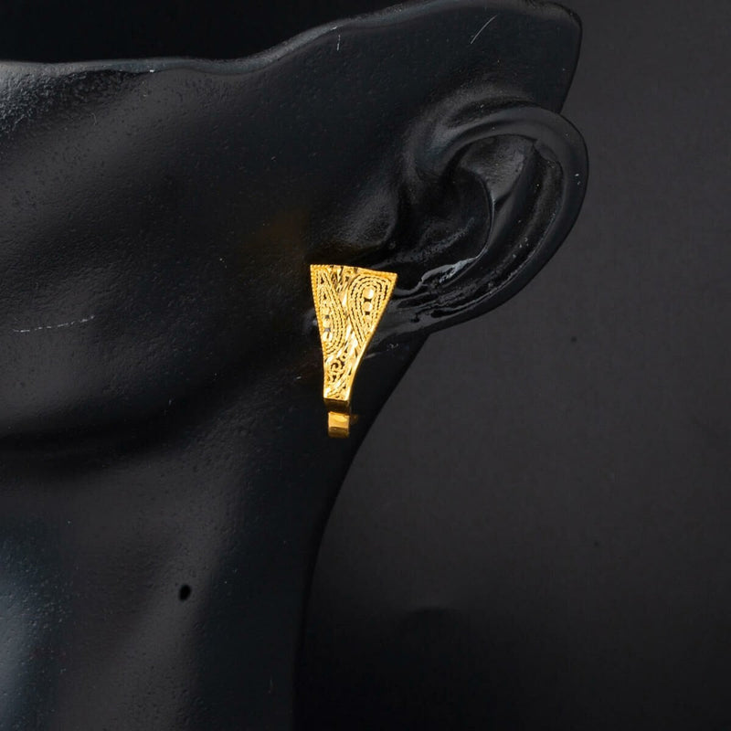 22K Yellow Gold Polished Women's Earrings