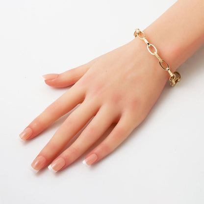 14K Yellow Gold Italian Hoop Bracelet